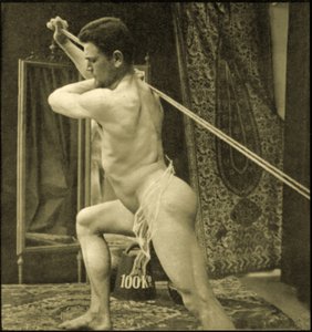 Brug af en kabelmaskine, ca. 1910 (sepiafoto) af Unknown